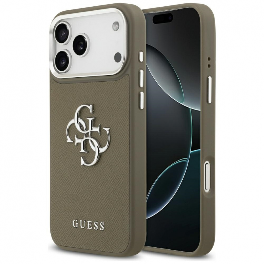 Guess Grained Big 4G Classic Logo Case for iPhone 17 Pro Max Bro