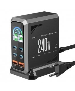 Blitzwolf BW-S31 2xUSB-A, 4xUSB-C, PD, 240W verkkolaturi.