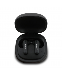 Lacoste Iconic Petit Pique TWS Wireless Earphones Black