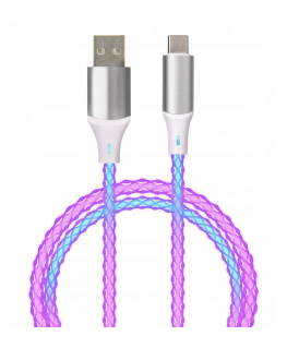 Qualo QCS-AC-00 Glowing Cable USB-A – USB-C /15W / 1m / LED