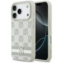 Etui DKNY Checkered with Printed Stripes do iPhone 17 Pro beżow Etui DKNY Checkered with Printed Stripes do iPhone 17 Pro beżow