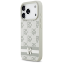 Etui DKNY Checkered with Printed Stripes do iPhone 17 Pro beżow Etui DKNY Checkered with Printed Stripes do iPhone 17 Pro beżow