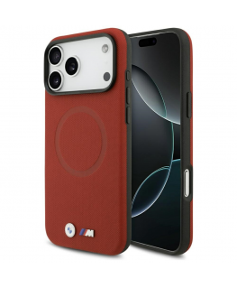 BMW M FW Metal Logo MagSafe Case for iPhone 17 Pro Max Red