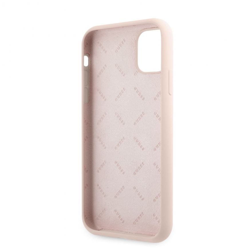 Guess Silicone Line Triangle Case for iPhone 11 Pink – 4