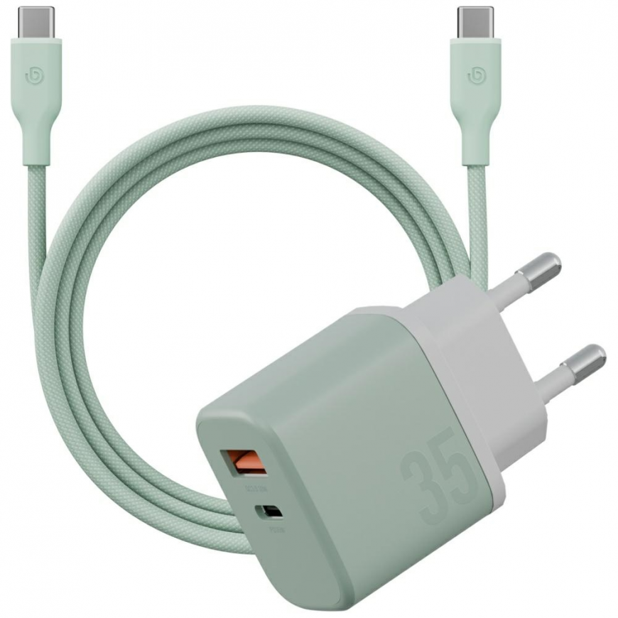 Wall charger Bazic GoPort Velox Kit USB-C|USB-A GaN 35W with cab