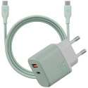 Wall charger Bazic GoPort Velox Kit USB-C|USB-A GaN 35W with cab Wall charger Bazic GoPort Velox Kit USB-C|USB-A GaN 35W with cab