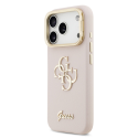 Guess PU Grained 4G Logo Stand Camera Frame Case for iPhone 17 P