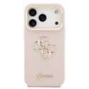 Guess PU Grained 4G Logo Stand Camera Frame Case for iPhone 17 P