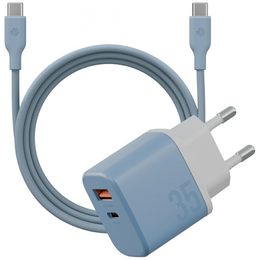 Wall charger Bazic GoPort Velox Kit USB-C|USB-A GaN 35W with cab
