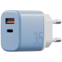 Wall charger Bazic GoPort Velox Kit USB-C|USB-A GaN 35W with cab Wall charger Bazic GoPort Velox Kit USB-C|USB-A GaN 35W with cab