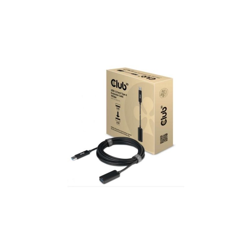 CLUB3D USB 3.2 Gen2 Type A Extension Cable 10Gbps M/F 5m/16.40ft – 3