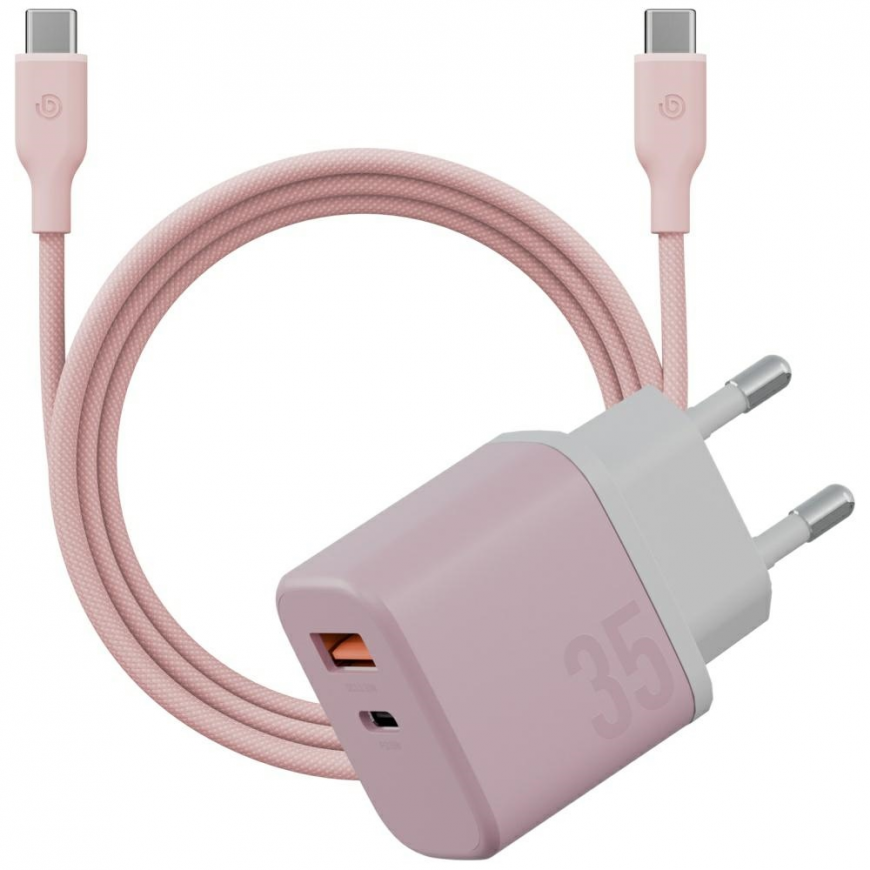 Wall charger Bazic GoPort Velox Kit USB-C|USB-A GaN 35W with cab