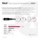CLUB3D CAC-1578 USB kabelis USB4 Gen 3x2 2 m USB C Juoda