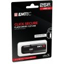 Emtec B120 Click Secure USB zibatmiņa 256 GB USB Type-A 3.2 Gen 2 (3.1 Gen 2) Melns Emtec B120 Click Secure USB zibatmiņa 256 GB USB Type-A 3.2 Gen 2 (3.1 Gen 2) Melns