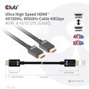 CLUB3D Ultra High Speed HDMI™ 4K120Hz, 8K60Hz Cable 48Gbps M/M 4 m/13.12ft 26AWG CLUB3D Ultra High Speed HDMI™ 4K120Hz, 8K60Hz Cable 48Gbps M/M 4 m/13.12ft 26AWG