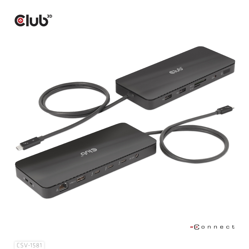 CLUB3D CSV-1581 док-станция для ноутбука Док-разъём Thunderbolt 4 Черный – 2