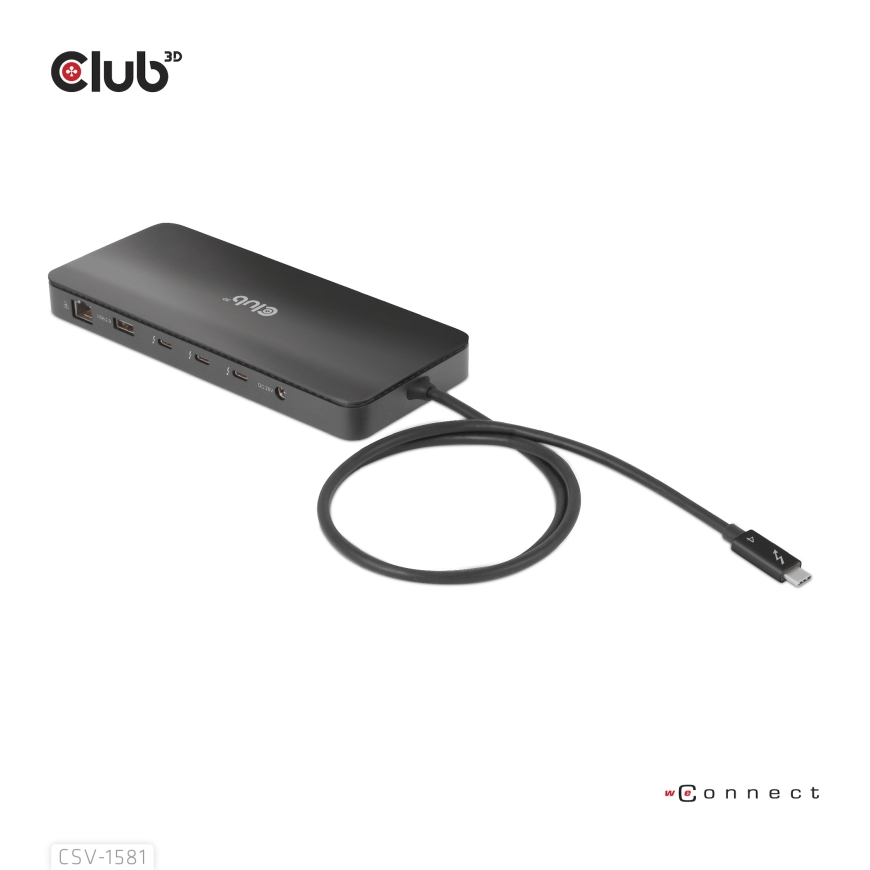 CLUB3D CSV-1581 sülearvuti dokk ja pordireplikaator Dokkimine Thunderbolt 4 Must – 4