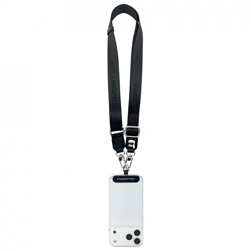 Karl Lagerfeld Universal Crossbody Strap Karl Patch Black