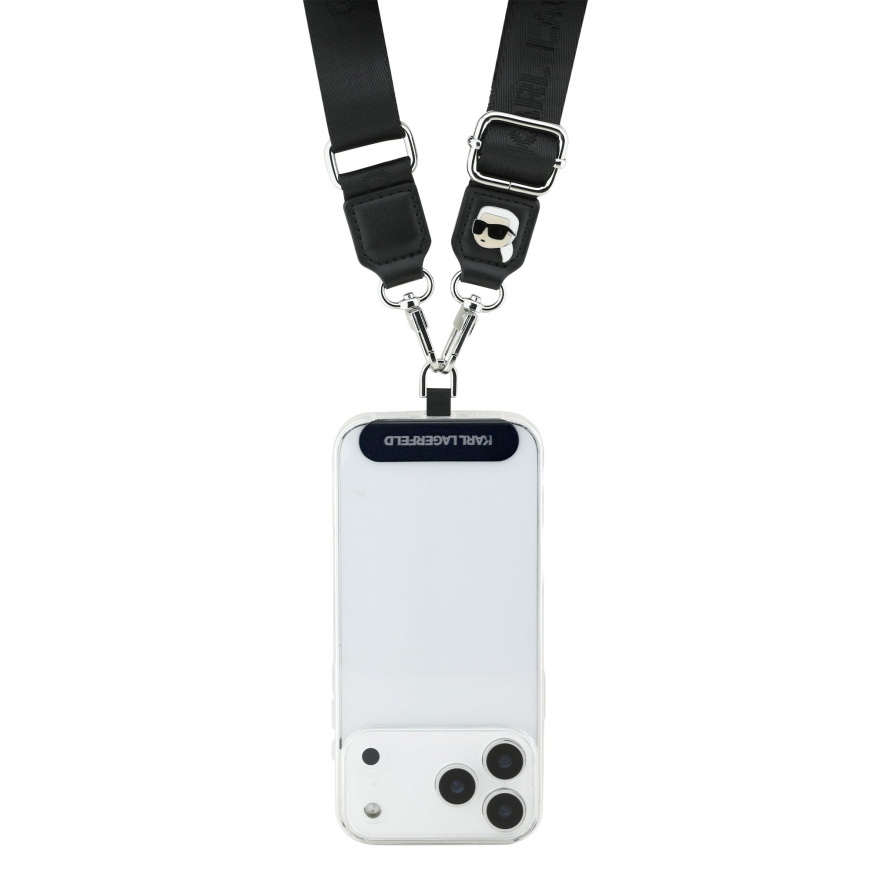 Karl Lagerfeld Universal Crossbody Strap Karl Patch Black – 2