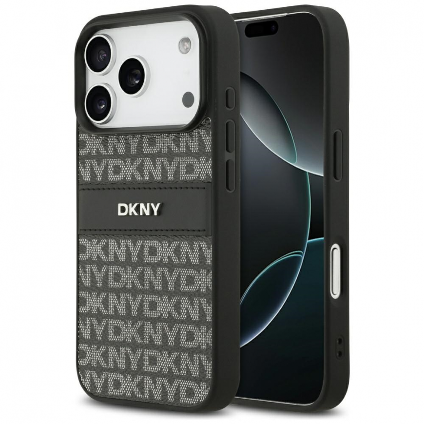Etui DKNY Repeat Texture Pattern with Tonal Stripe do iPhone