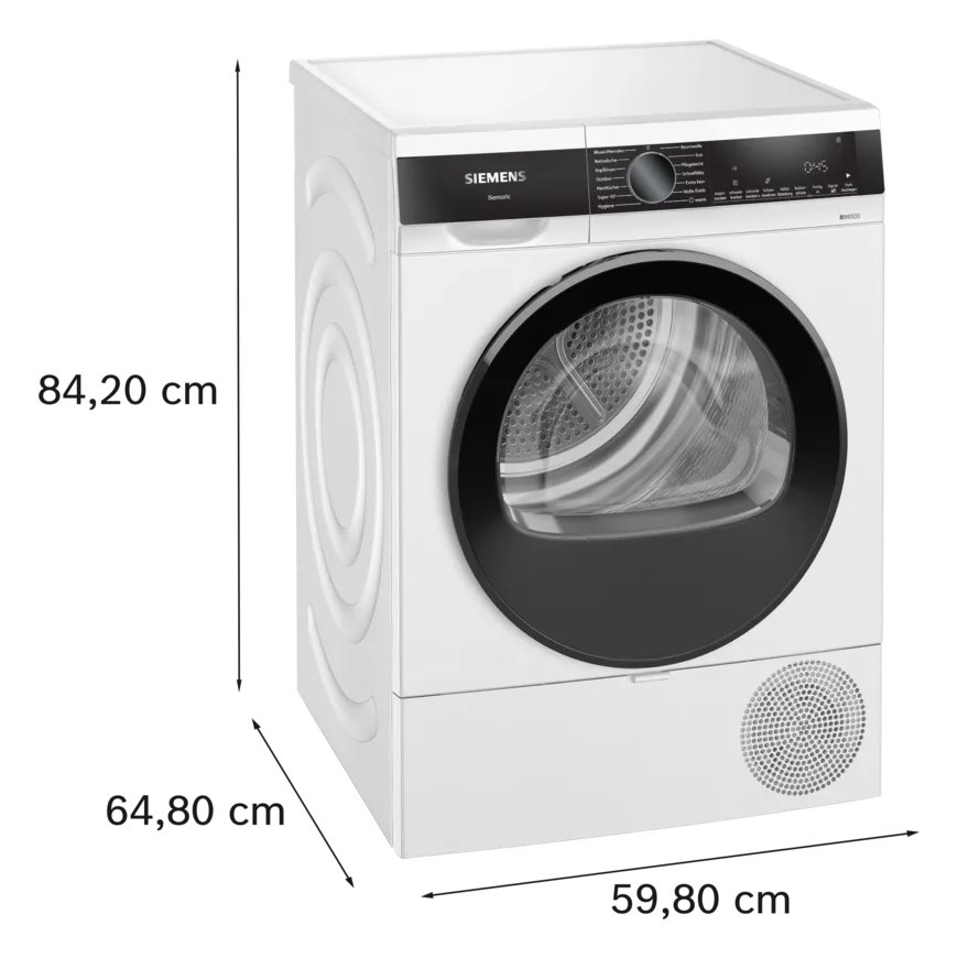Siemens iQ500 WQ33G2D41 būgninis džiovintuvas Pastatomi Pakraunama per priekį 9 kg Balta – 2