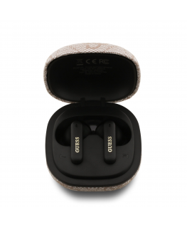 Guess PU 4G Script Logo ENC TWS Wireless Earphones Pink