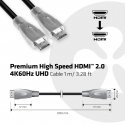 CLUB3D Premium High Speed HDMI™ 2.0 4K60Hz UHD Cable 1 m/ 3.28 ft Certified