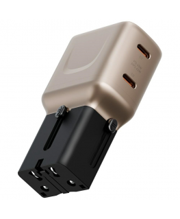 Wall charger Energea TravelGo Adapter 45 2xUSB-C 45W gold-black