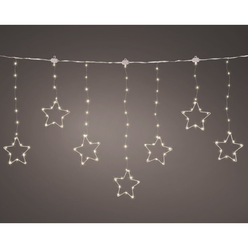 Lumineo Micro LED star twinkle koristevalosarja ulkokäyttöön, 120 x 60 cm