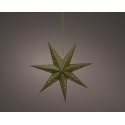Lumineo LED izmantošanas gaismas zvaigzne, zaļa, 58cm