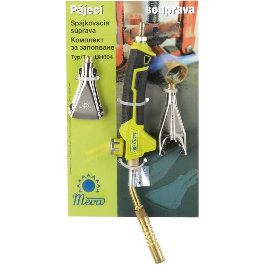 MEVA Gas Torch for Pipe Soldering, LPG Gas, 3 Nozzle SET, 2 kW – 2