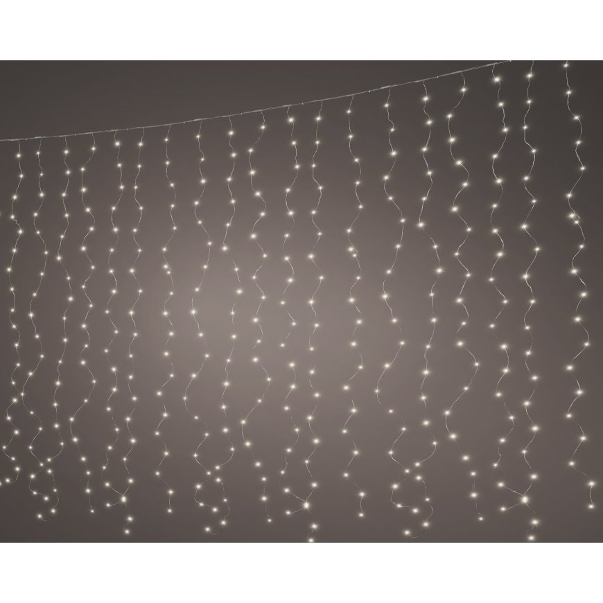 Lumineo Micro LED kardinatuled, välikasutamiseks, 90 x 100 cm