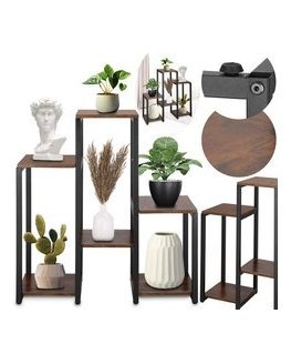 Melna metāla piekaramā plaukts 23 cm Spacetronik