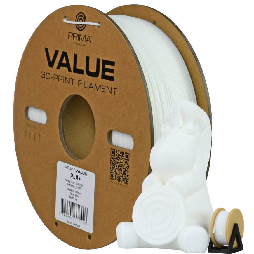3D Prima 12796 3D printēšanas materiāls Polipienskābe (PLA) Balts 1 kg