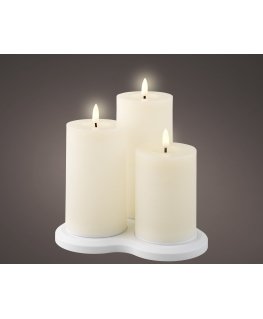 Lumineo перезаряжаемые восковые свечи, 3 шт., белый