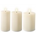 Lumineo rechargeable wax candles, 3 pcs, white Lumineo rechargeable wax candles, 3 pcs, white
