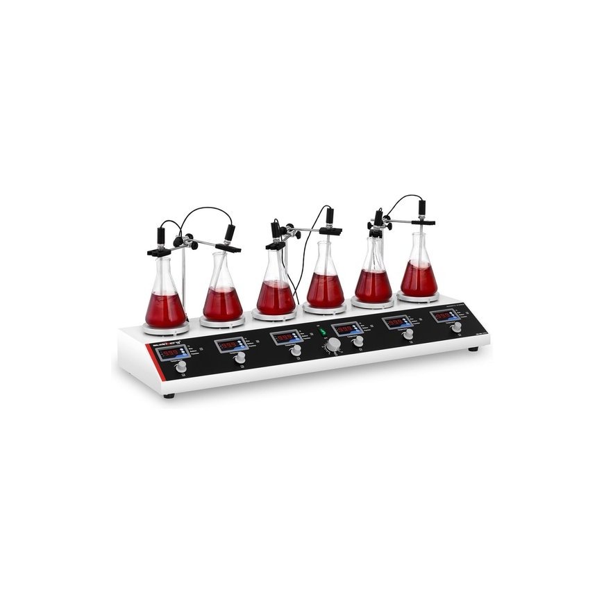 Steinberg Systems Laboratory Magnetic Stirrer 99°C Timer 6 Stations + Stirring Rods – 2
