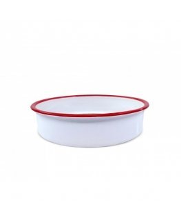 Oliver Voltz 5V1222KR30 Pyöreä emalibaking muoto, 30×8.0 cm, Valkoinen