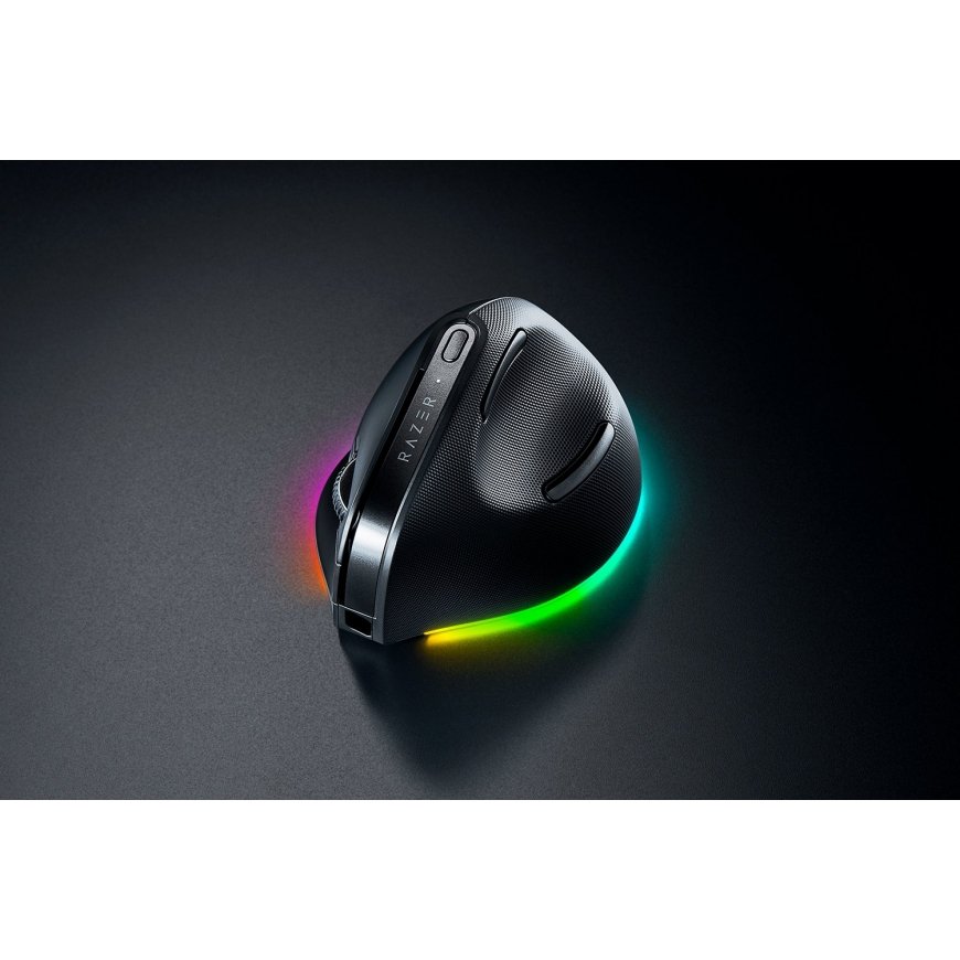 Razer Pro Click V2 Vertical hiir Universaalne Parempoolne RF Wireless + Bluetooth + USB Type-C Optil