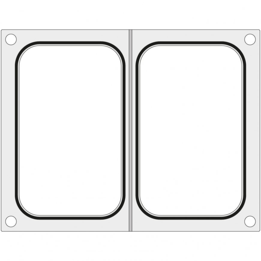 Matrix form MCS for welding machines for two trays, containers 178x113 mm - Hendi 805459