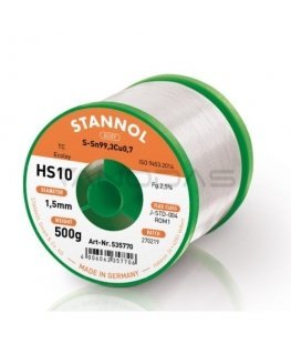 Lydmetāls Sn99Cu1 1.5mm 500g ar flīsu Stannol