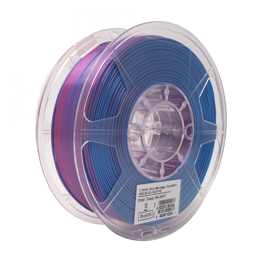 eSun ePLA-Silk Magic 1кг 1.75мм - Красный/Синий