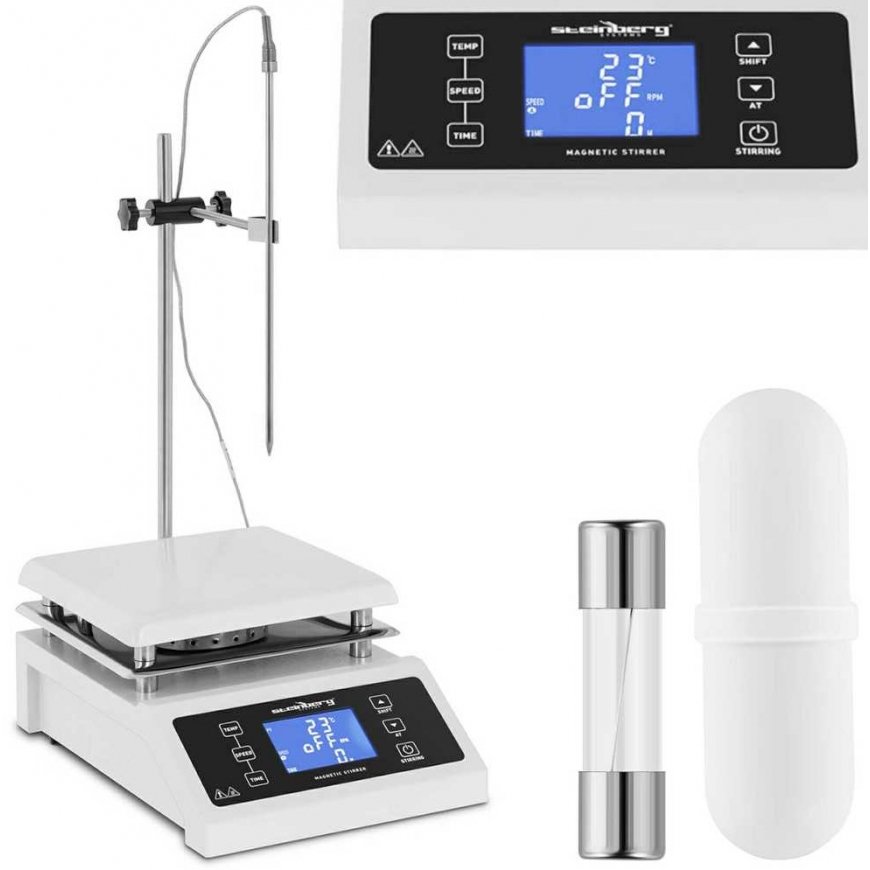 Steinberg Systems Laboratory Magnetic Stirrer, 350°C, 2000 RPM, White