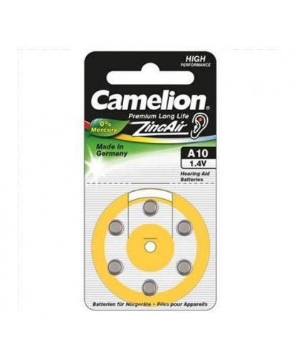 Camelion A10/DA10/ZL10, Zinc air cells, 6