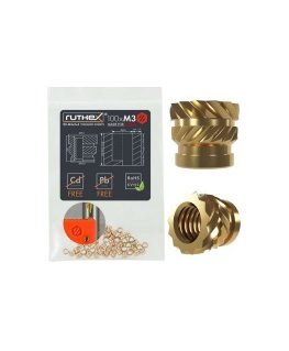 Ruthex M3 srieginis įdėklas VORON – Rx-M3x5x4 - 100 tk.