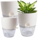 OEM Self-Watering Flower Pot – 14.5 cm – White – with OEM Self-Watering Flower Pot – 14.5 cm – White – with