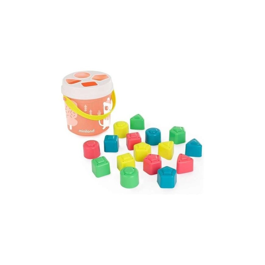 Miniland Formu Salīdzinātājs - Laša krāsas spainis ar blokiem