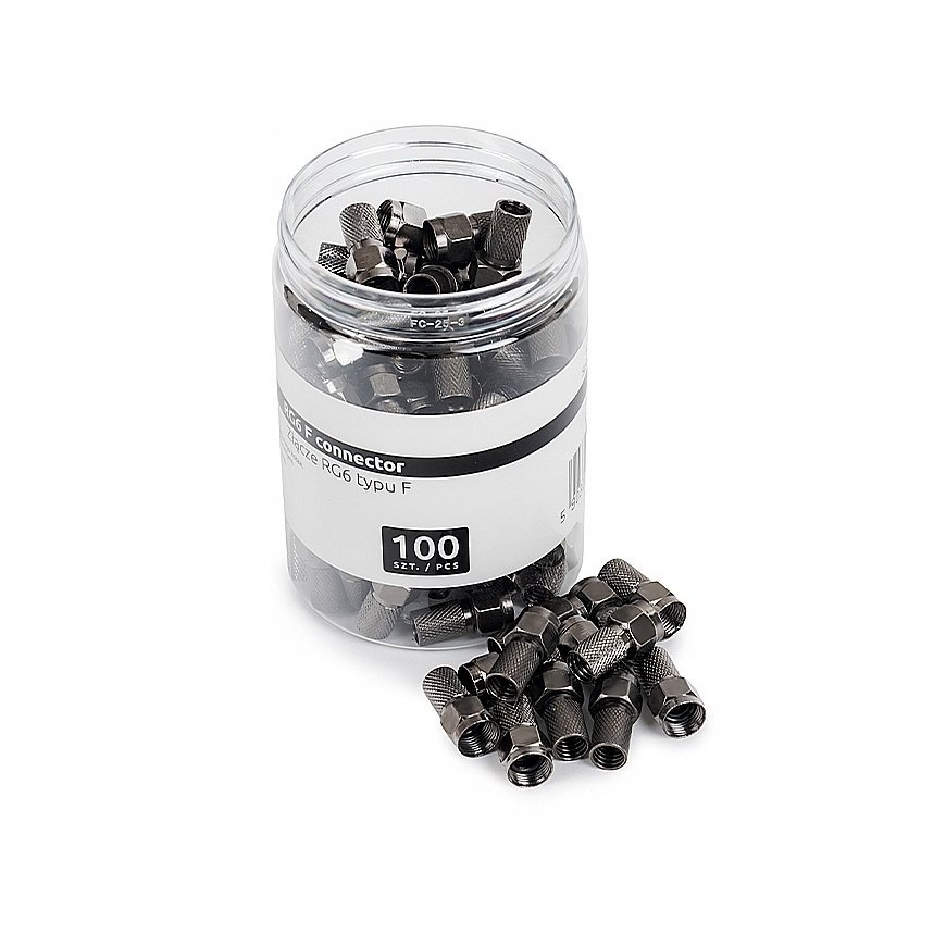 Spacetronik TV-FT02B retractable F plug 100 pcs.