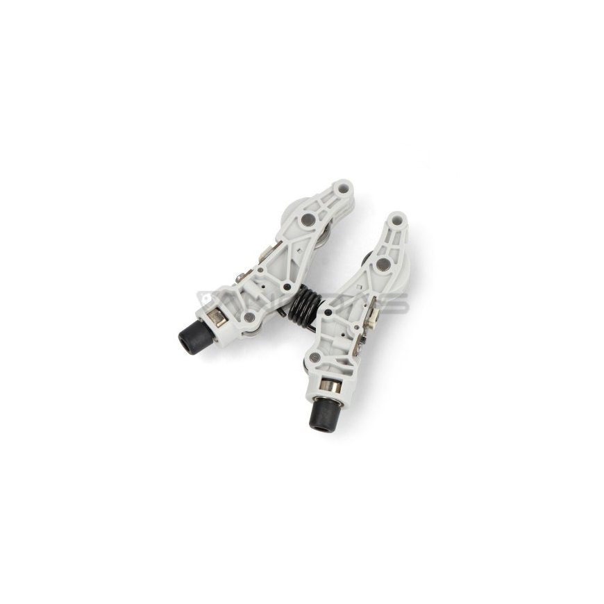 Double gear extruder drive gears with heating filament sensor, designed for Bambu Lab H2D series printers.