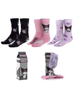 CERDÁ Hello Kitty Kuromi pack of 3 adult socks